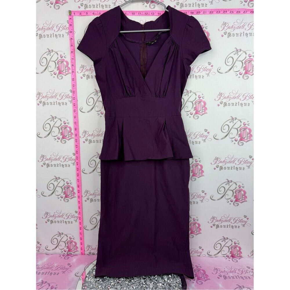 Stop Staring dress long Plum Purple Peplum Dress